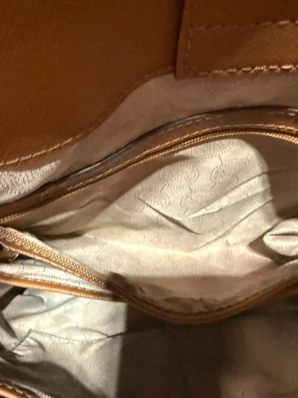 Michael Kors Hamilton Brown Leather Satchel Tote Shoulder Bag